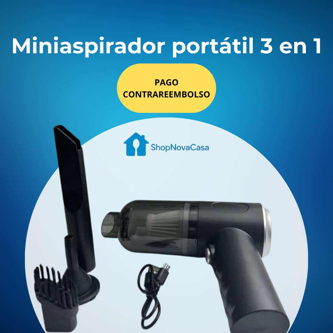 MINIVACPRO® Aspirador Portátil para Coche o Casa – Potencia, Comodidad y Limpieza al Instante
