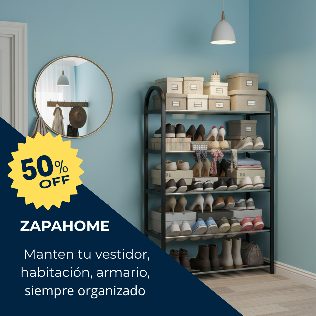 ZAPAHOME® Estantería Zapatero con 5 Baldas – Alta Resistencia y Estilo