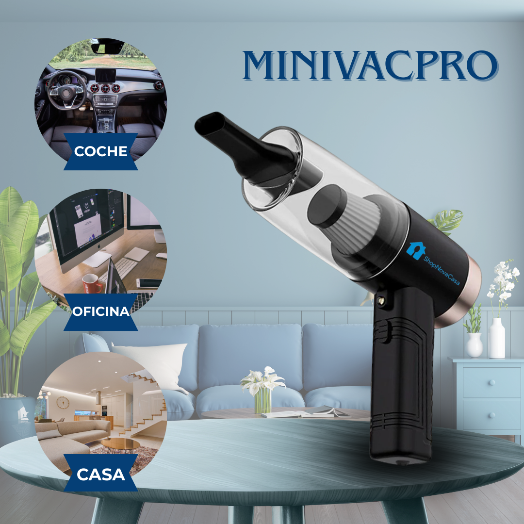 MINIVACPRO® Aspirador Portátil para Coche o Casa – Potencia, Comodidad y Limpieza al Instante
