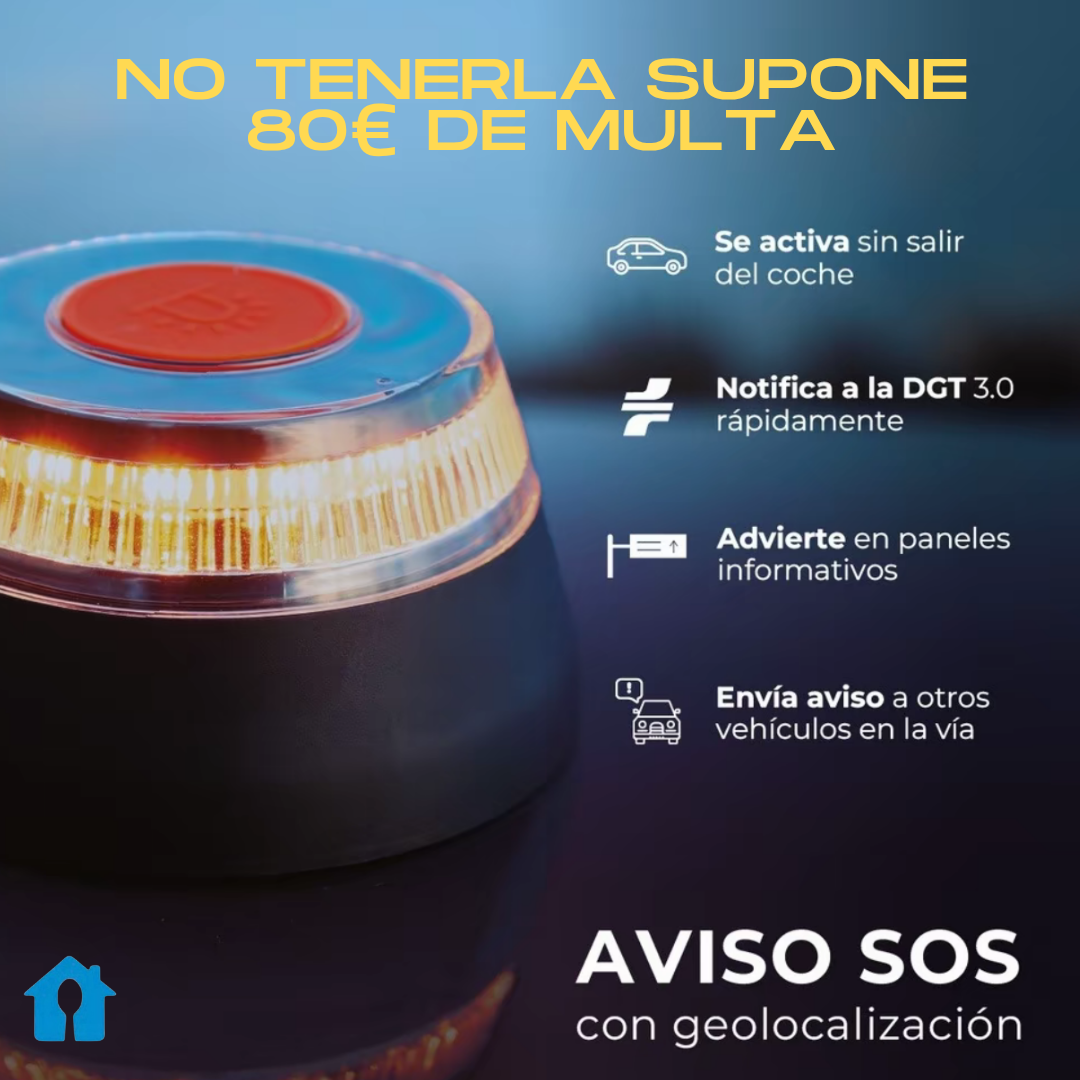 SAFELIGHT® Luz De Emergencia V16 - Evita sanciones y protégete ya.