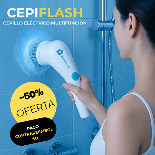 CEPIFLASH® Cepillo de Limpieza Eléctrico Multifuncional – ¡Limpieza rápida y eficiente para todo tu hogar!