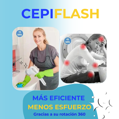 CEPIFLASH® Cepillo de Limpieza Eléctrico Multifuncional – ¡Limpieza rápida y eficiente para todo tu hogar!