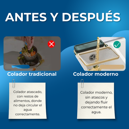 AGUALINA® Colador Multiusos Para Fregadero - Ahorra Tiempo y Evita Atascos