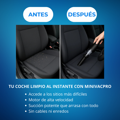 MINIVACPRO® Aspirador Portátil para Coche o Casa – Potencia, Comodidad y Limpieza al Instante